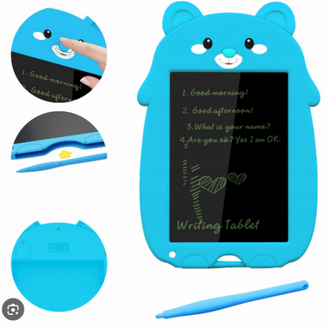 Rašymo - piešimo lentelė vaikiška žydra Setty Bear